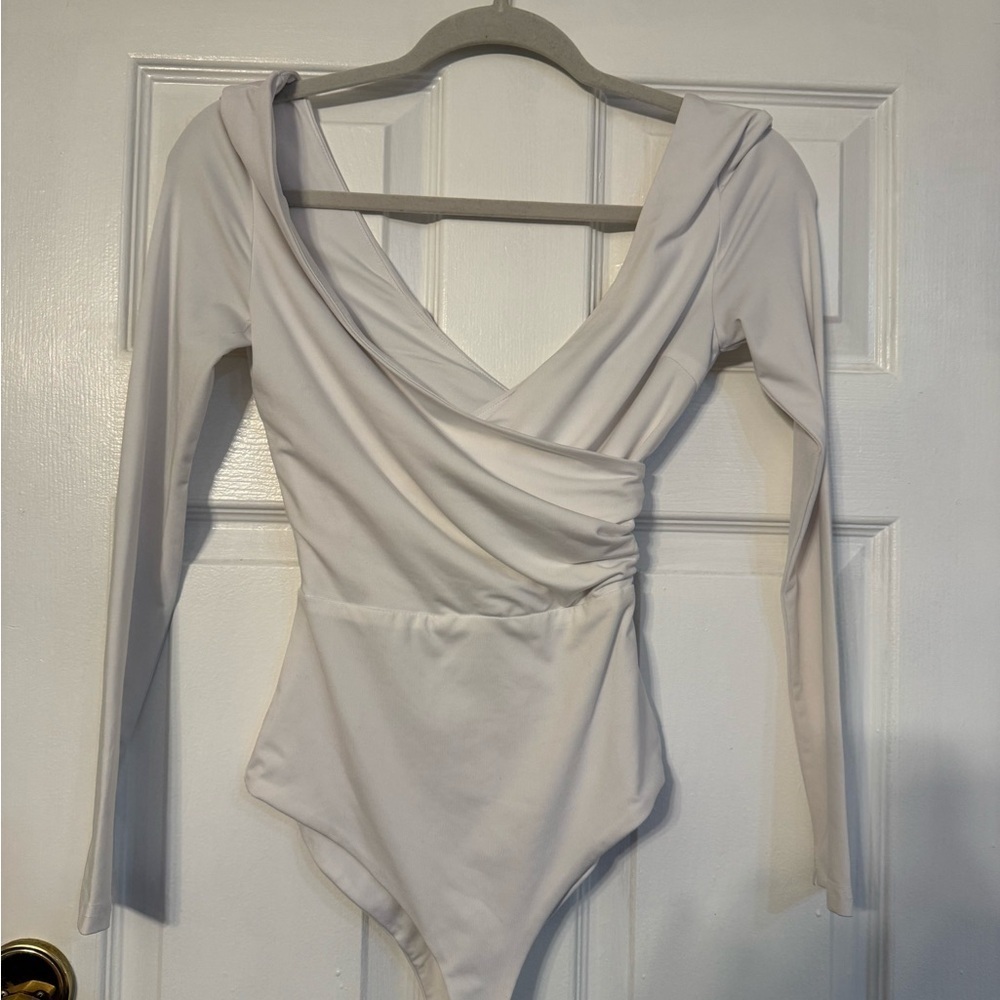 Princess Polly White Wrap Bodysuit